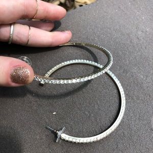 Diamond hoop earrings